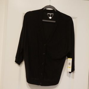 Ann Klein STUNNING dressy v neck button up sweater